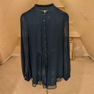 Coldwater Creek Hunter Green Women's Blouse, Size M